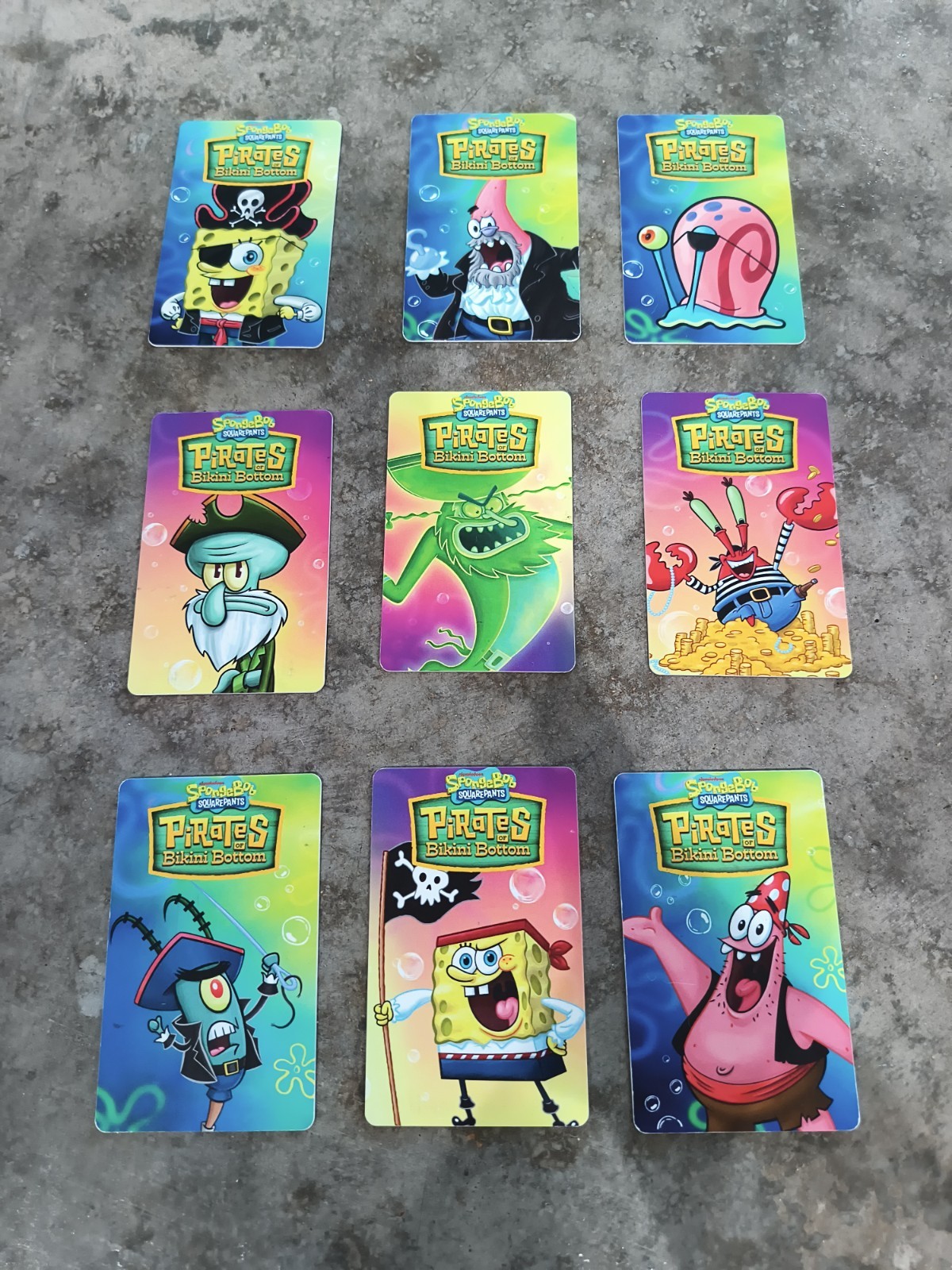 SpongeBob SquarePants Coin Pusher Set of 9 Cards with Gary SpongeBob SquarePants Coin Pusher Set of 9 Cards with Gary