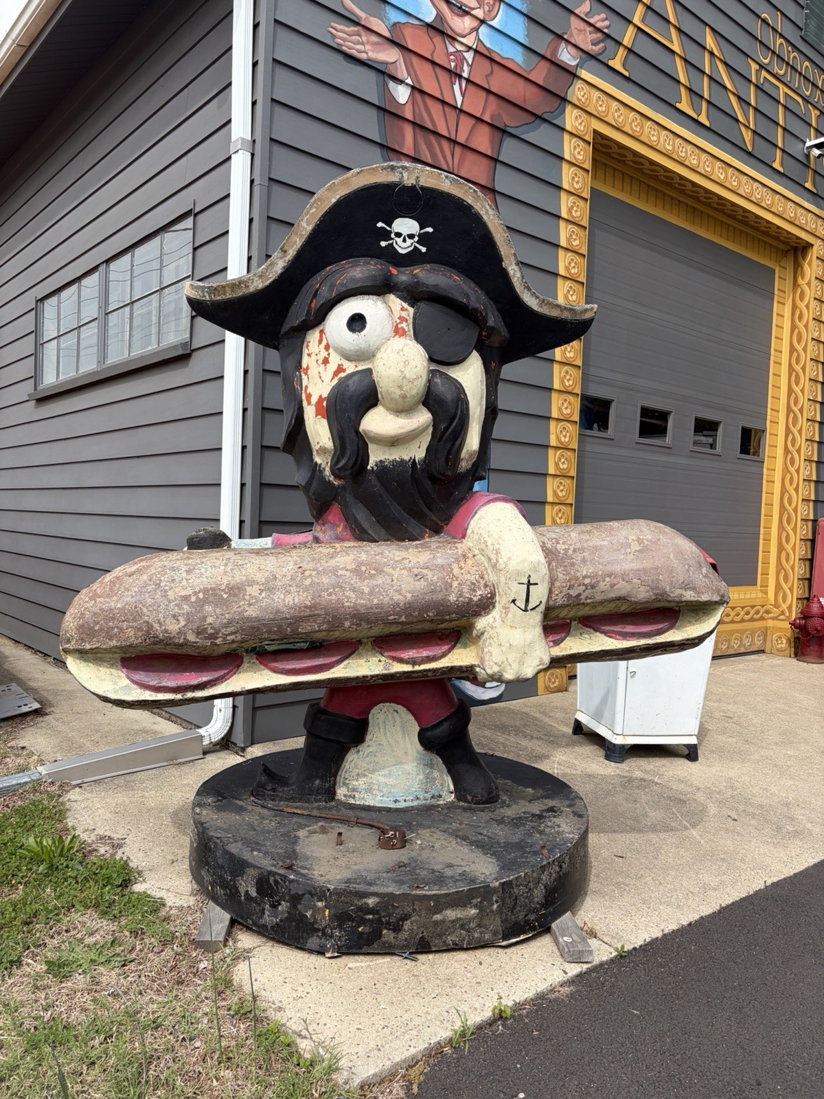 Vintage 1960s Fiberglass Pirate From Super Sub Shop Vintage 1960s Fiberglass Pirate From Super Sub Shop