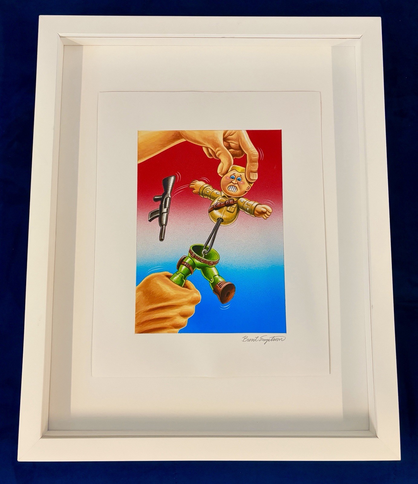 Rare 1/1 GPK Duke G.I. JOE FINAL CARD ART Painting 30th Garbage Pail Kids #11ab