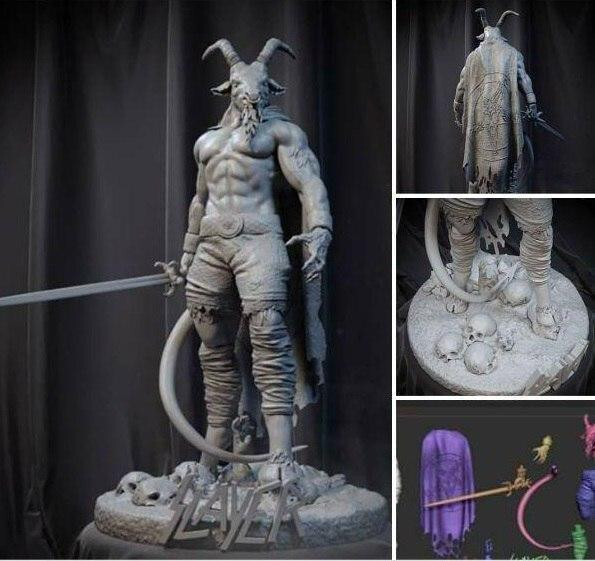 Baphomet Resin Sculpture Statue Model Kit  size choices Unpainted/Unassembled