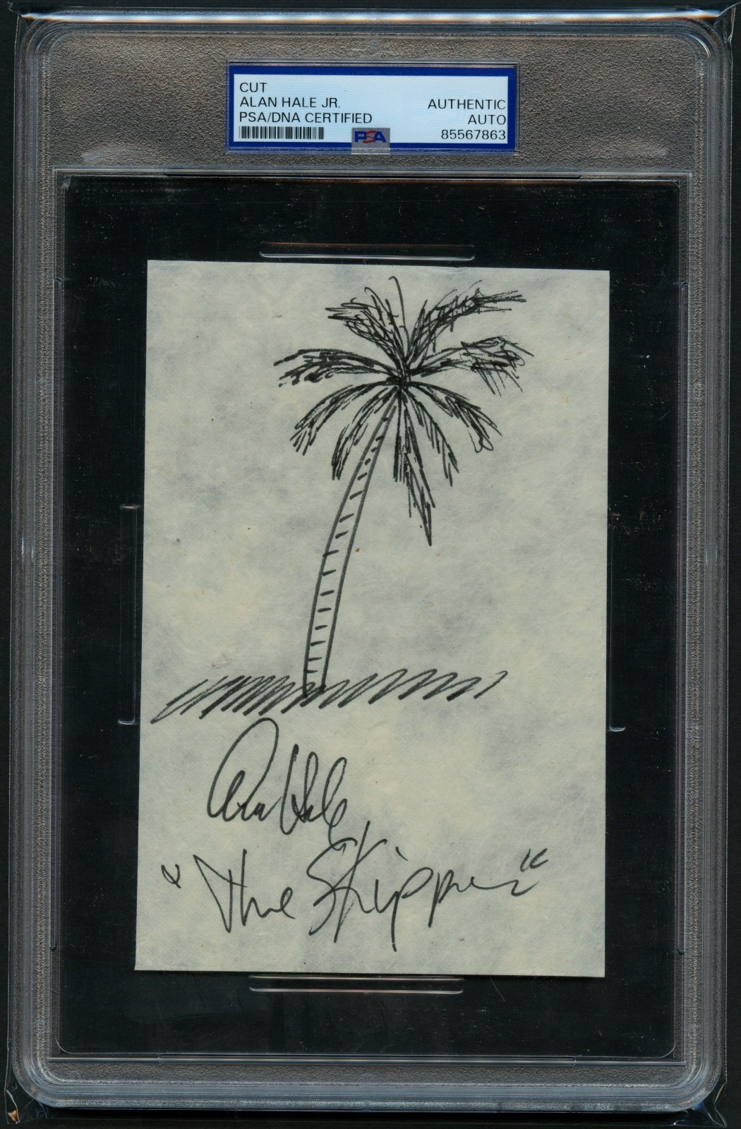 Alan Hale Jr. signed autograph 4.5x6.5 Sketch Skipper on Gilligan's Island PSA Alan Hale Jr. signed autograph 4.5x6.5 Sketch Skipper on Gilligan's Island PSA