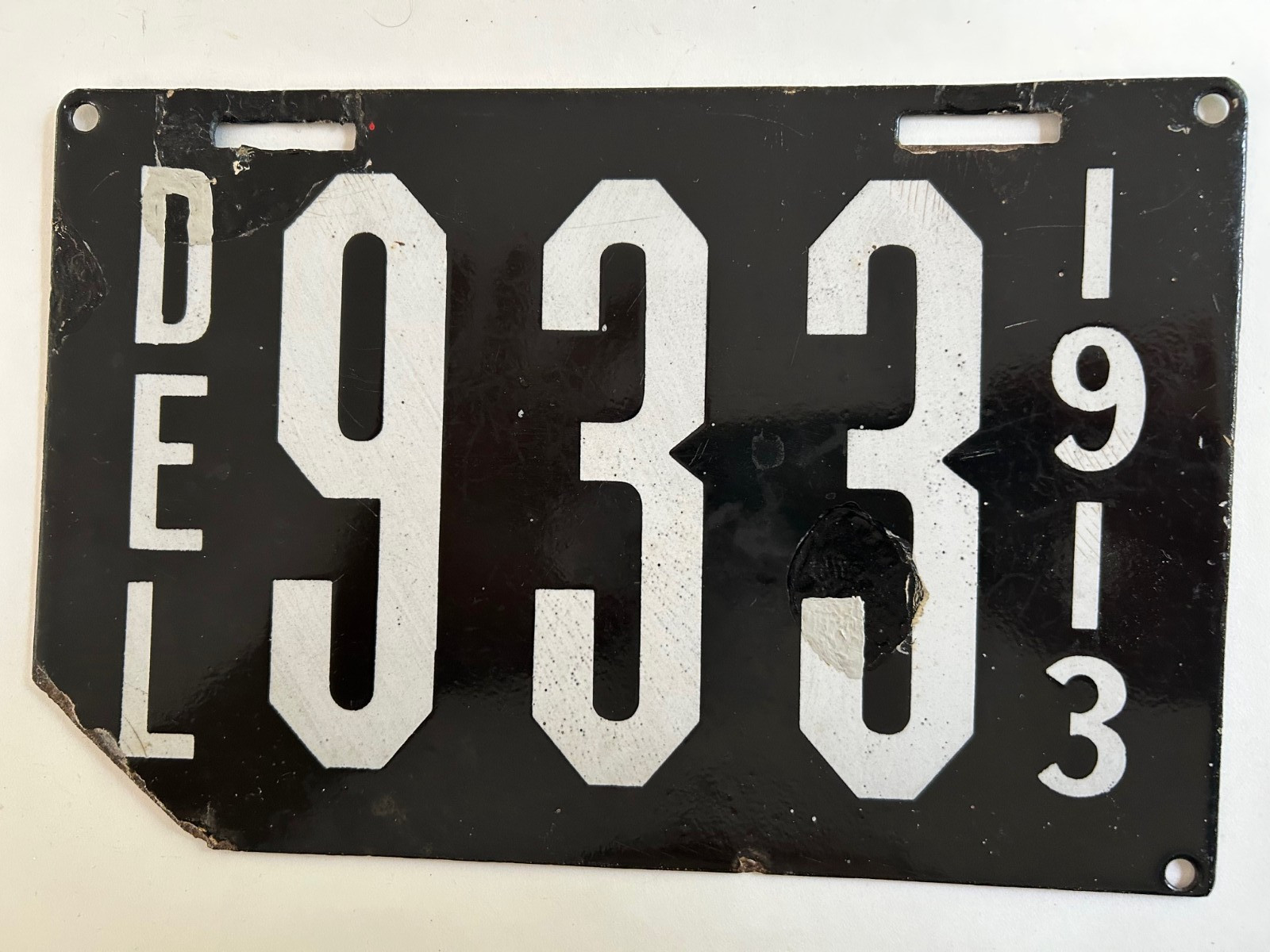 1913 Delaware License Plate Porcelain RARE Read Description 1913 Delaware License Plate Porcelain RARE Read Description