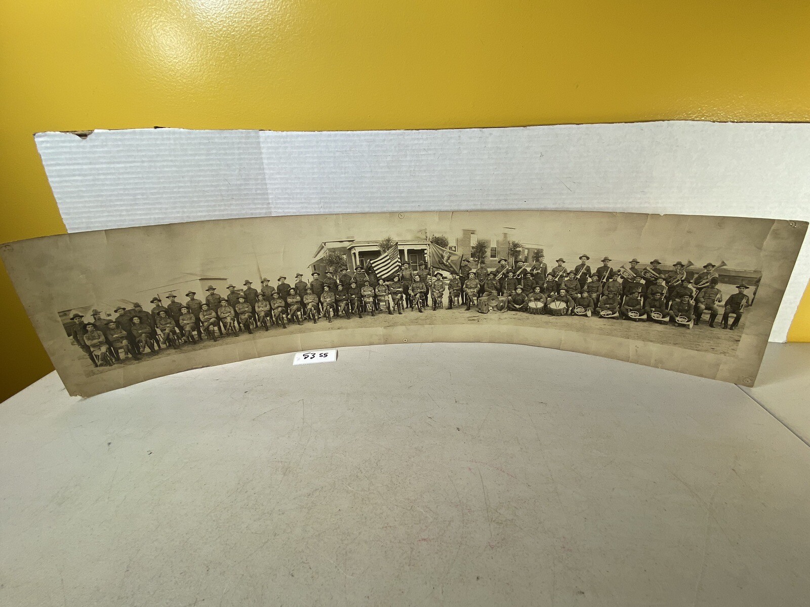 WW1 WW2 Military Panoramic Photo Army Camp band vintage antique 53S5 WW1 WW2 Military Panoramic Photo Army Camp band vintage antique 53S5