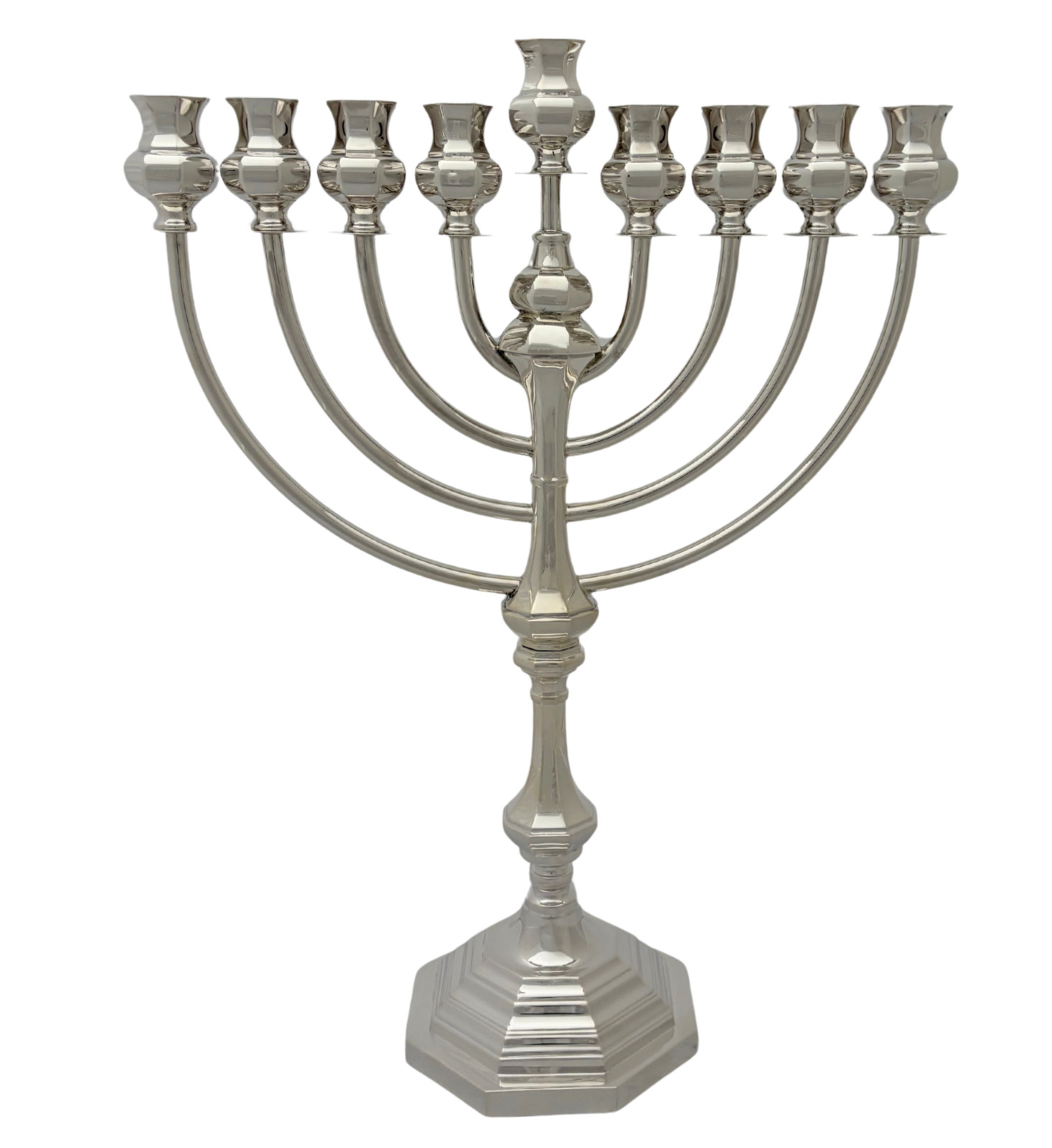 TIFFANY & CO 925 STERLING SILVER HANDMADE CLASSIC MODERN SHINY HANUKKAH MENORAH