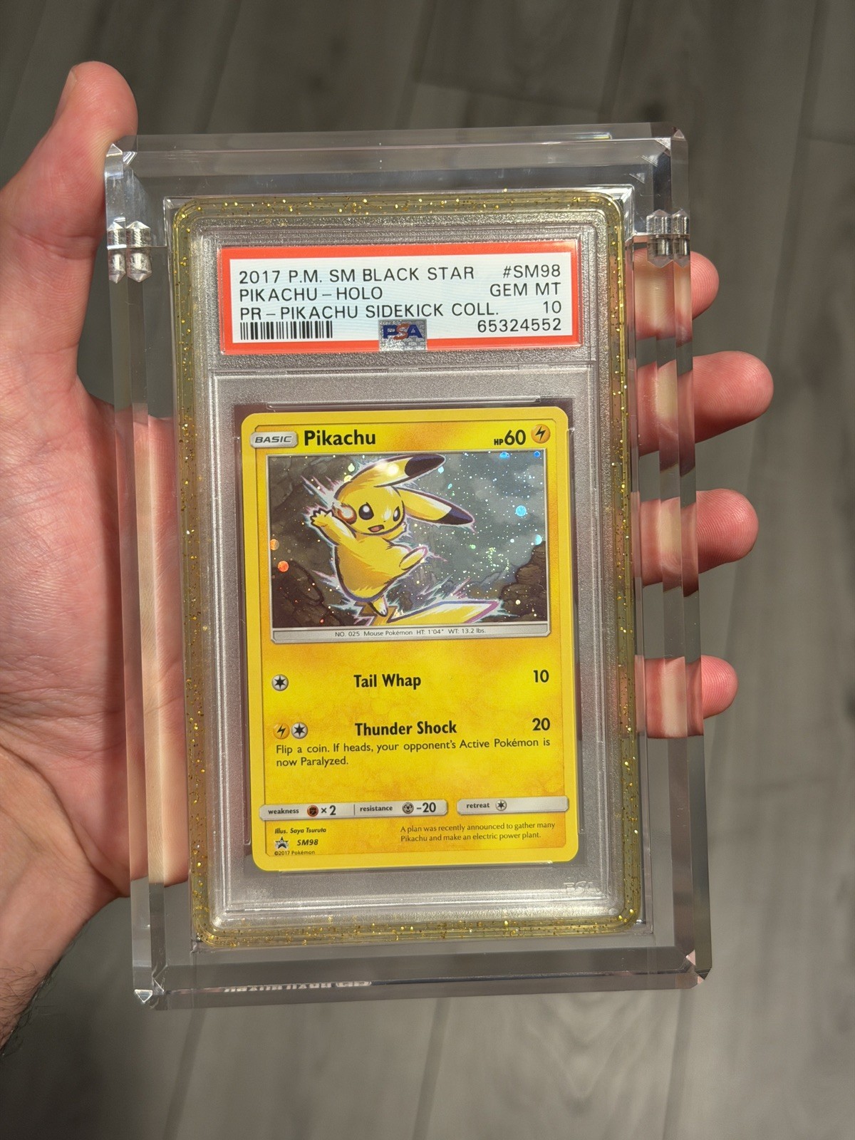 PIKACHU BLACK STAR PROMO SM98 2017 POKEMON HOLO PSA 10 LOW POP 27 GM 2.8% PIKACHU BLACK STAR PROMO SM98 2017 POKEMON HOLO PSA 10 LOW POP 27 GM 2.8%