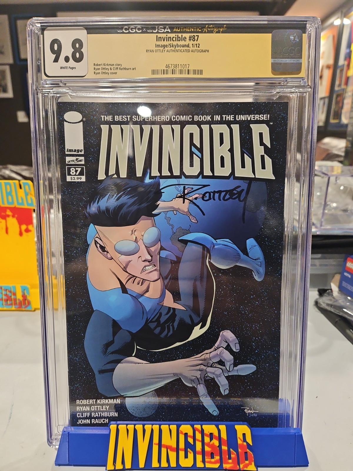 Invincible #87 CGC/Jsa 9.8 Signed by Ottley. 1/1 Jsa Image Comics