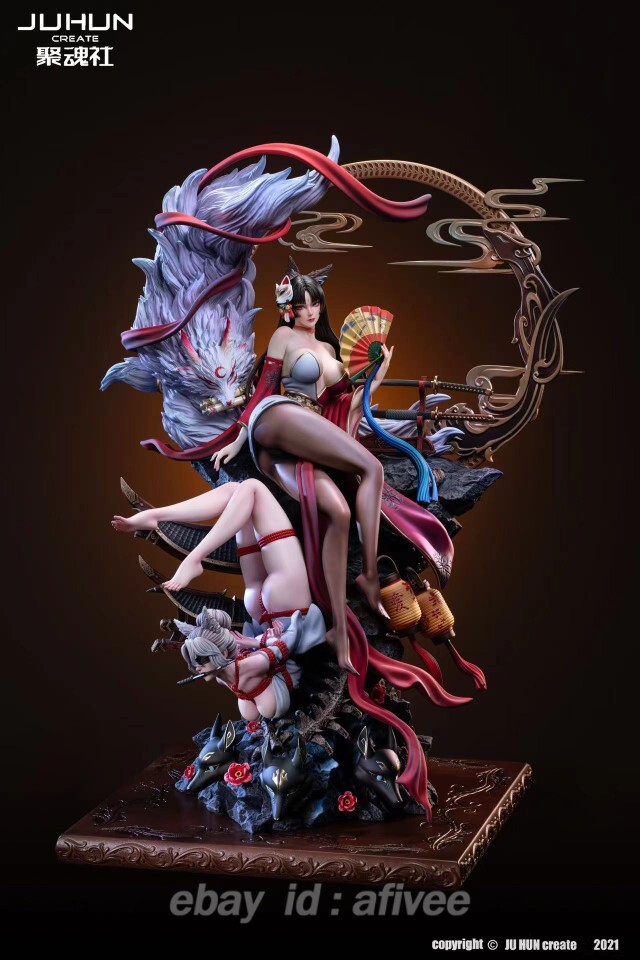 JuHunCREATE Studio 1/4 Twin Kitsune Priestess Dual Form Collectible Resin Statue JuHunCREATE Studio 1/4 Twin Kitsune Priestess Dual Form Collectible Resin Statue