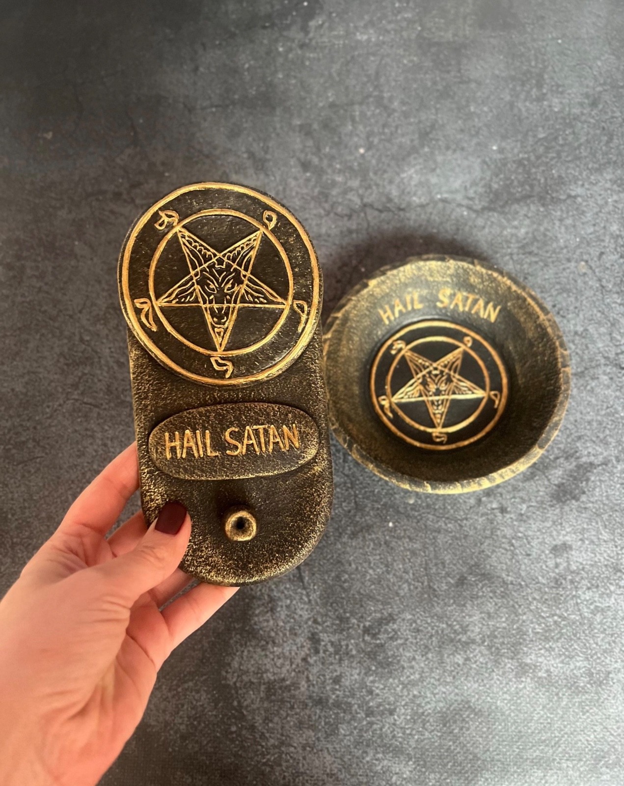 Baphomet Altar Set Occult Ritual Tools Satanic Decor Anton LaVey Gothic Gift Baphomet Altar Set Occult Ritual Tools Satanic Decor Anton LaVey Gothic Gift