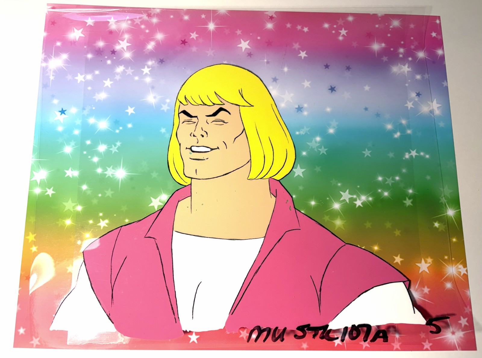 HeMan FIRST EPISODE Original Production cel Masters Universe Prince Adam meme HeMan FIRST EPISODE Original Production cel Masters Universe Prince Adam meme