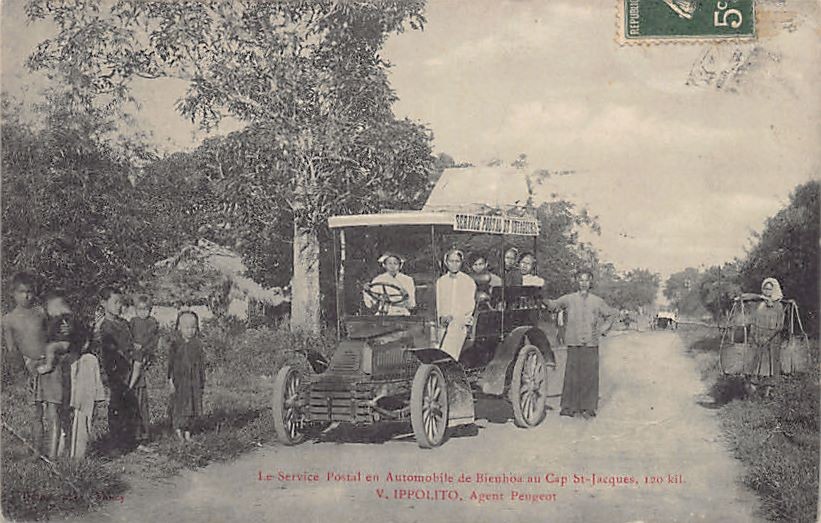 Vietnam - Postal service by car between Bien-Hoa and Cape Saint-Jacques (Vung Ta