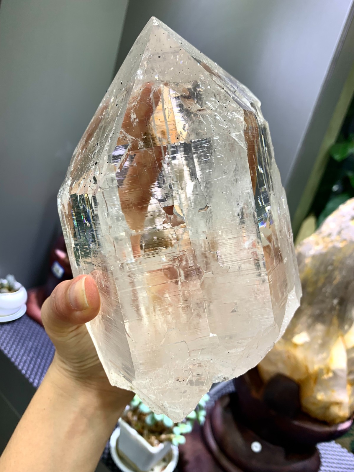 7.9LB TOP Natural Rare Clear Quartz Crystal Himalayan Mineral Specimen Collect