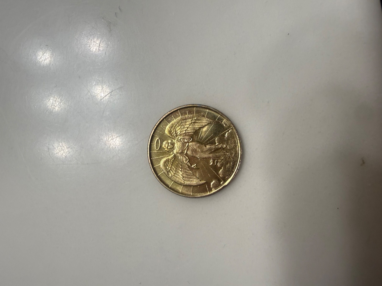 Guardian Angel Coin Double Sided A6 WW2 Era Guardian Angel Coin Double Sided A6 WW2 Era