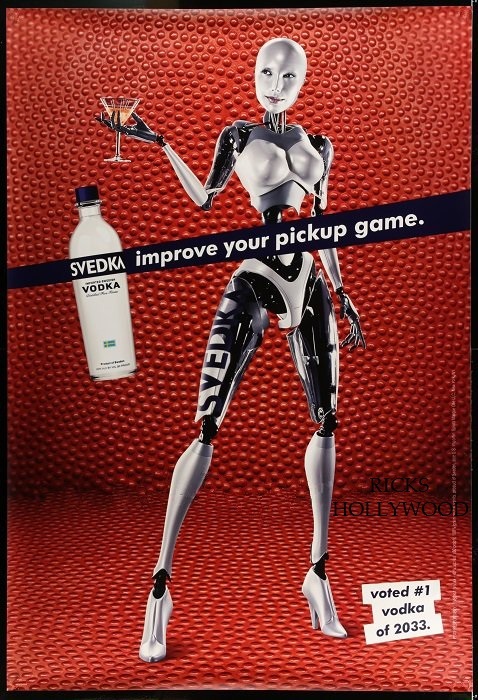 HUGE Original RARE SVEDKA VODKA ROBOT Bus Stop Bus Shelter Poster 47X70\ HUGE Original RARE SVEDKA VODKA ROBOT Bus Stop Bus Shelter Poster 47X70\