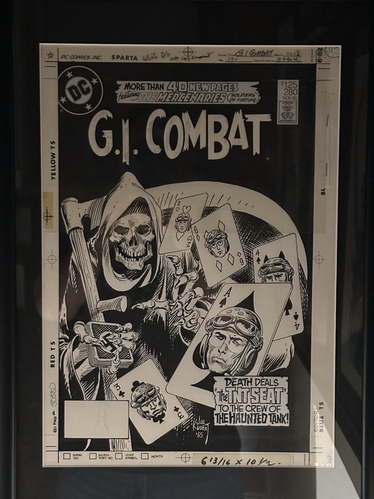 joe kubert original art / Cover To : G.I. Combat #280 (1985) joe kubert original art / Cover To : G.I. Combat #280 (1985)