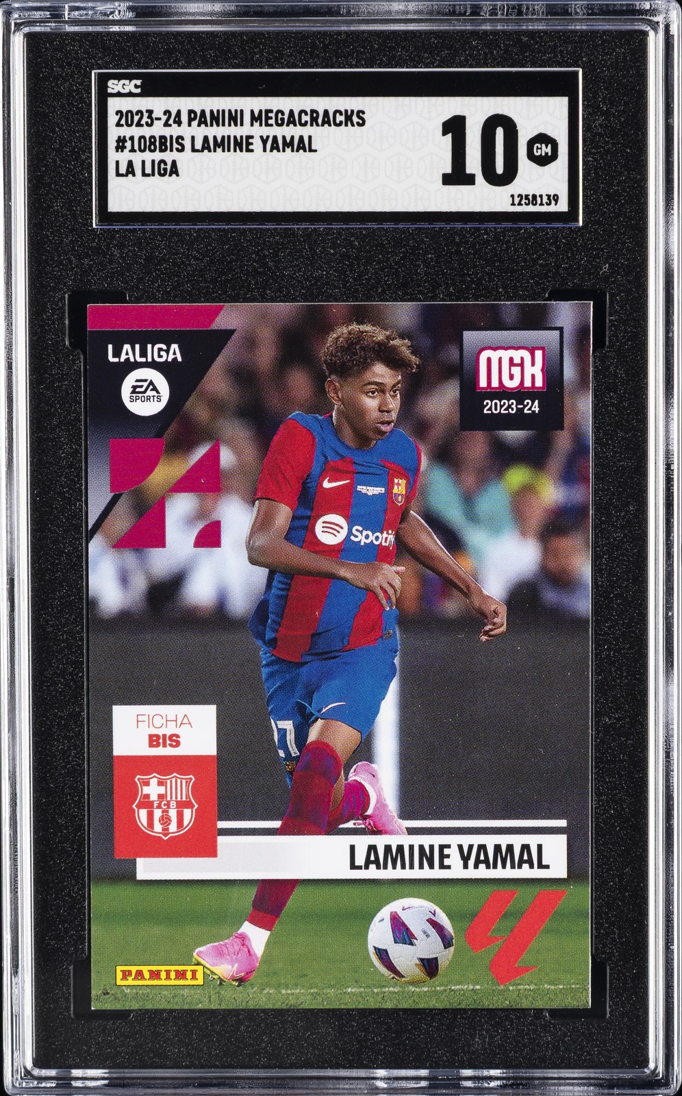 2023-24 PANINI MEGACRACKS LA LIGA #108BIS LAMINE YAMAL SGC 10 GM 2023-24 PANINI MEGACRACKS LA LIGA #108BIS LAMINE YAMAL SGC 10 GM