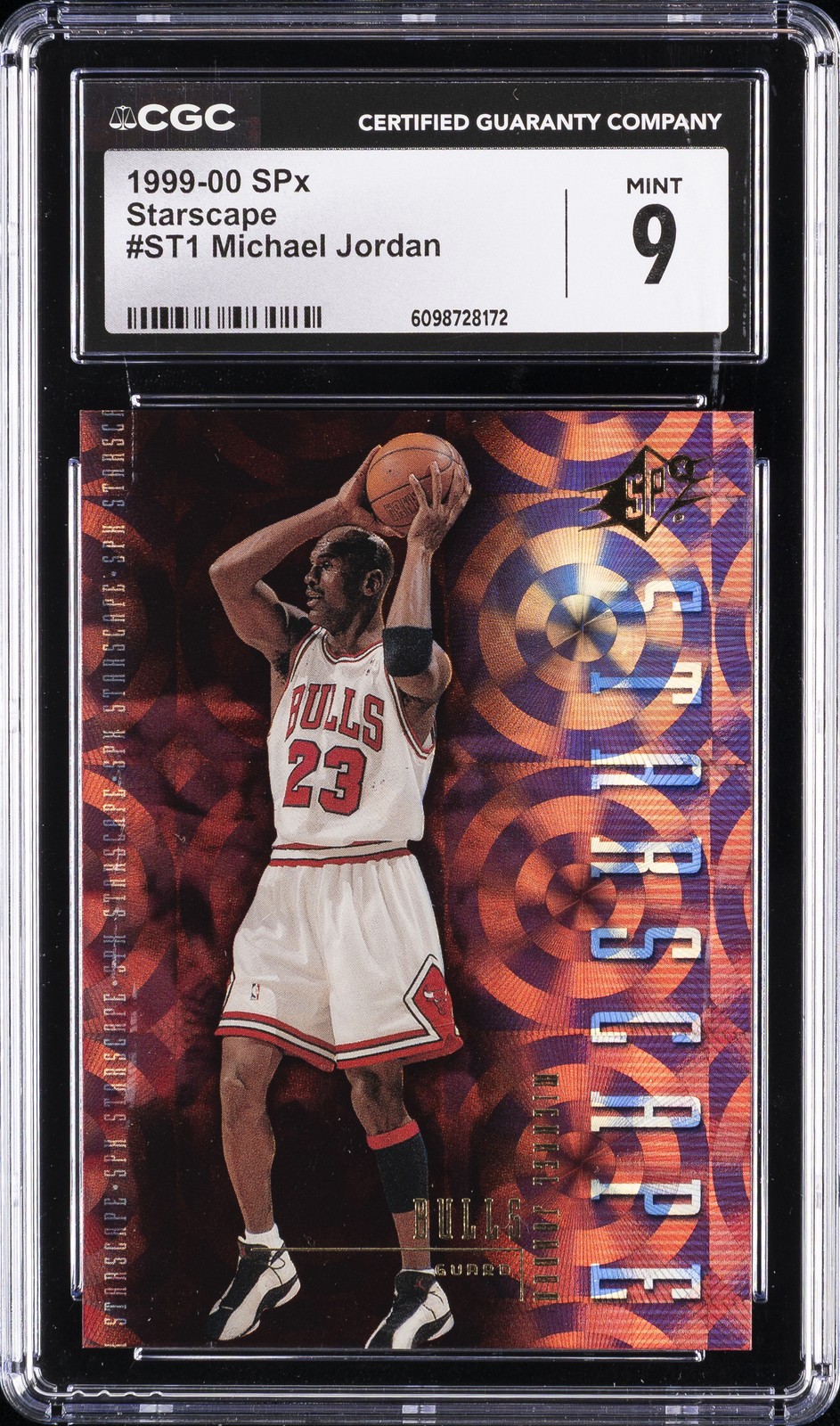 1999-00 UD: SPX STARSCAPE #ST1 MICHAEL JORDAN CGC 9 1999-00 UD: SPX STARSCAPE #ST1 MICHAEL JORDAN CGC 9