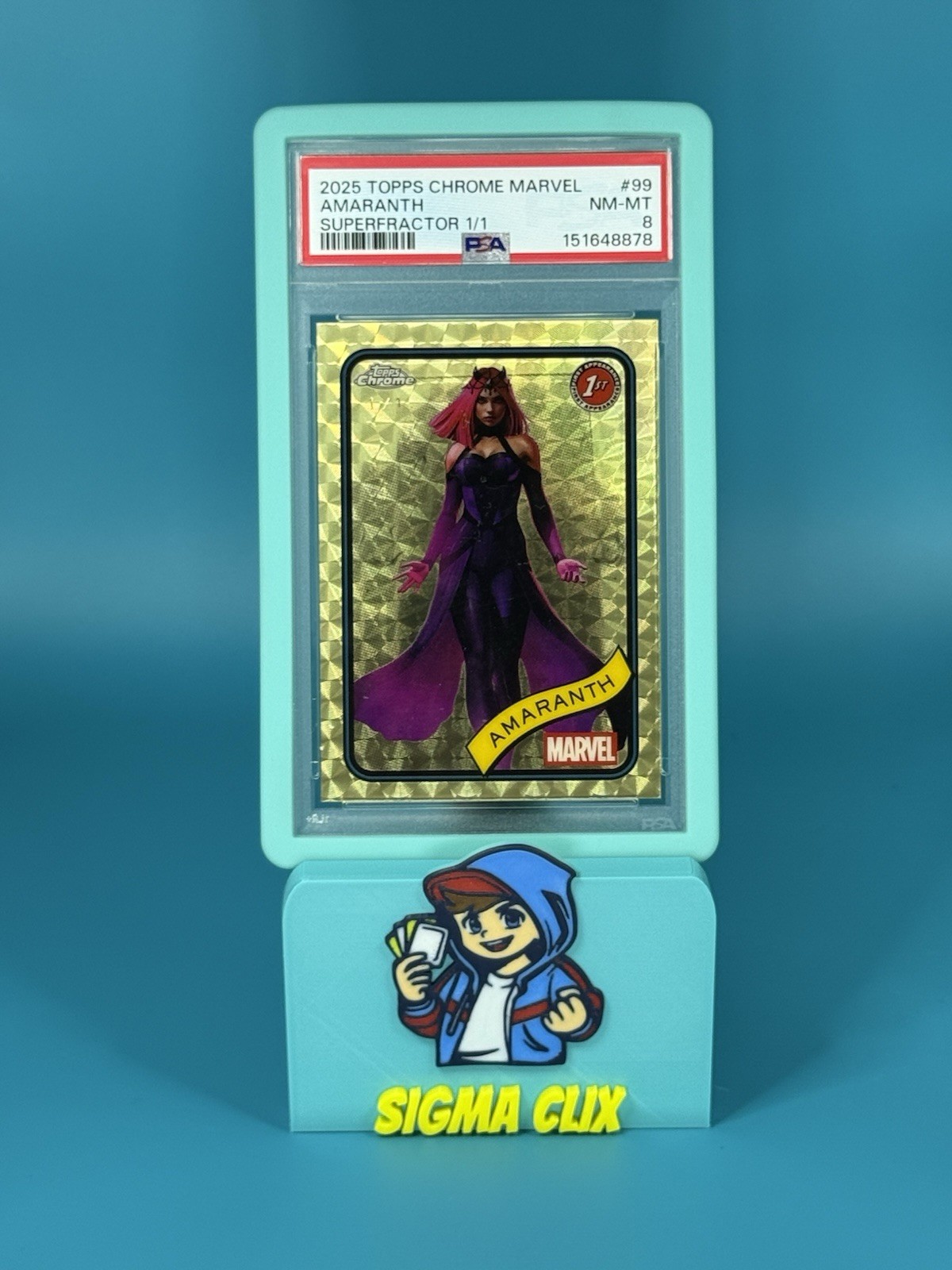 Amaranth SUPERFRACTOR 1/1 PSA 8 2025 Topps Chrome Marvel 1st Appearance GRAIL💖 Amaranth SUPERFRACTOR 1/1 PSA 8 2025 Topps Chrome Marvel 1st Appearance GRAIL💖