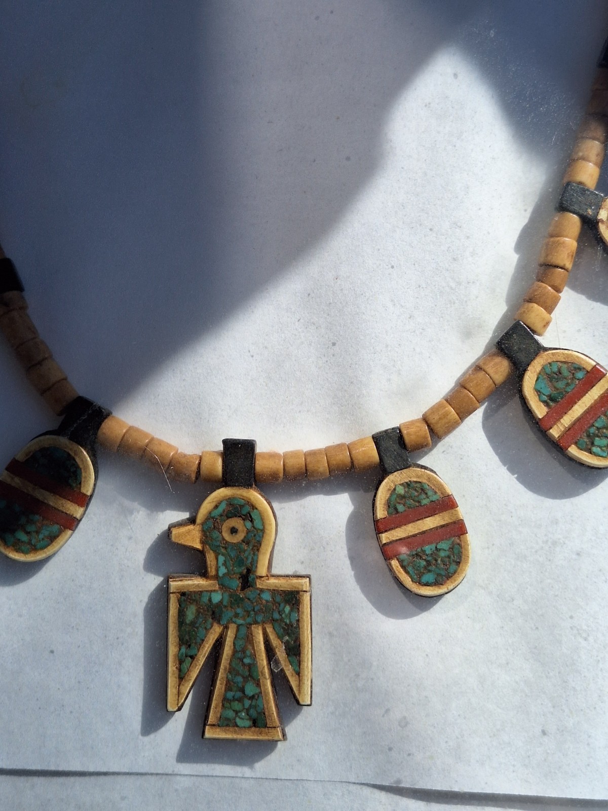 Late 19th (1800's) To Early 20th (1900's) Century Navajo Tribal Necklace Late 19th (1800's) To Early 20th (1900's) Century Navajo Tribal Necklace