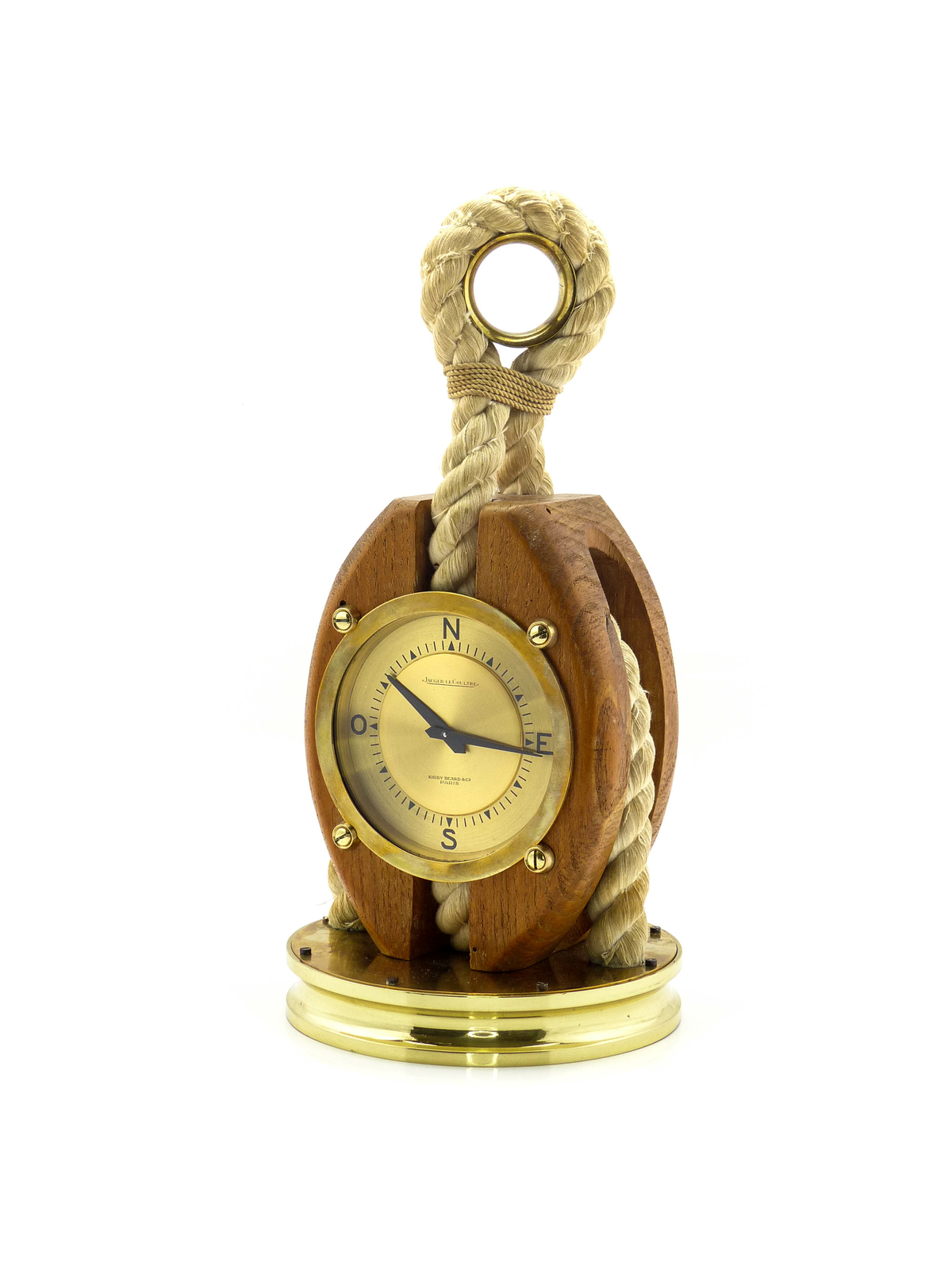 Jaeger LeCoultre  Kirby Beard & Co.Paris Desk clock signed  maritime design
