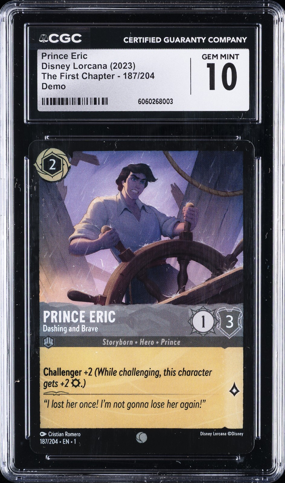 2023 THE FIRST CHAPTER DEMO #187 PRINCE CHARMING CGC 10 2023 THE FIRST CHAPTER DEMO #187 PRINCE CHARMING CGC 10