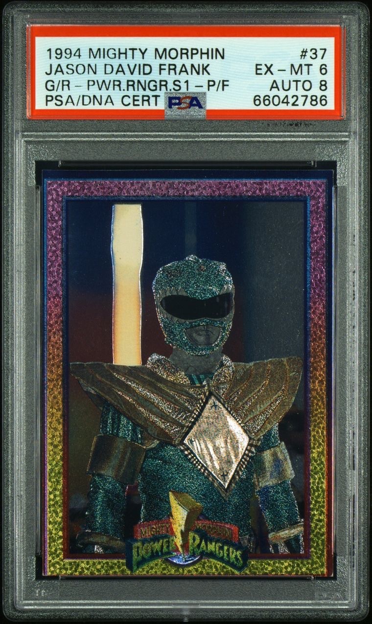 1994 Collect-a-Card Power Rangers #37 Green Ranger PSA 6 MINT Hue🔵Shift Rare 1994 Collect-a-Card Power Rangers #37 Green Ranger PSA 6 MINT Hue🔵Shift Rare