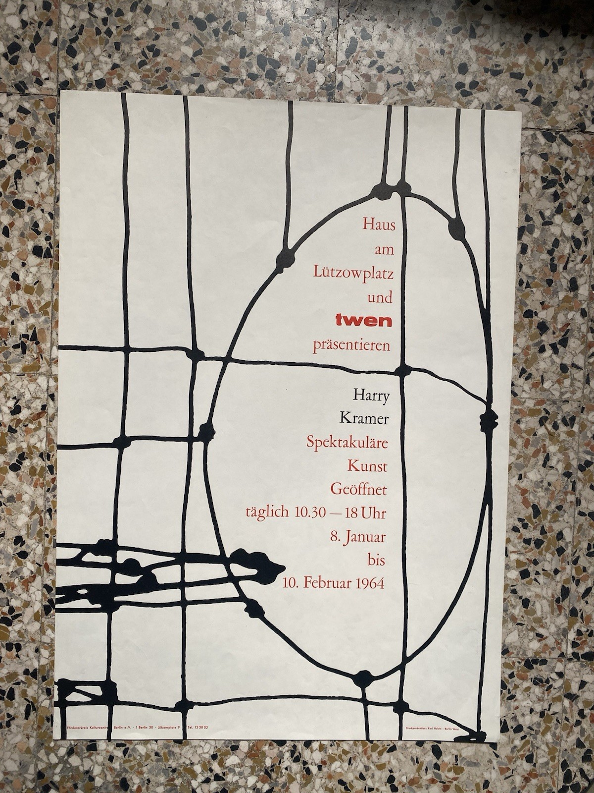 Kramer Henry Manifesto / Poster 60 x 42 cm. Berlin Fordererkreis Kulturz. 1964