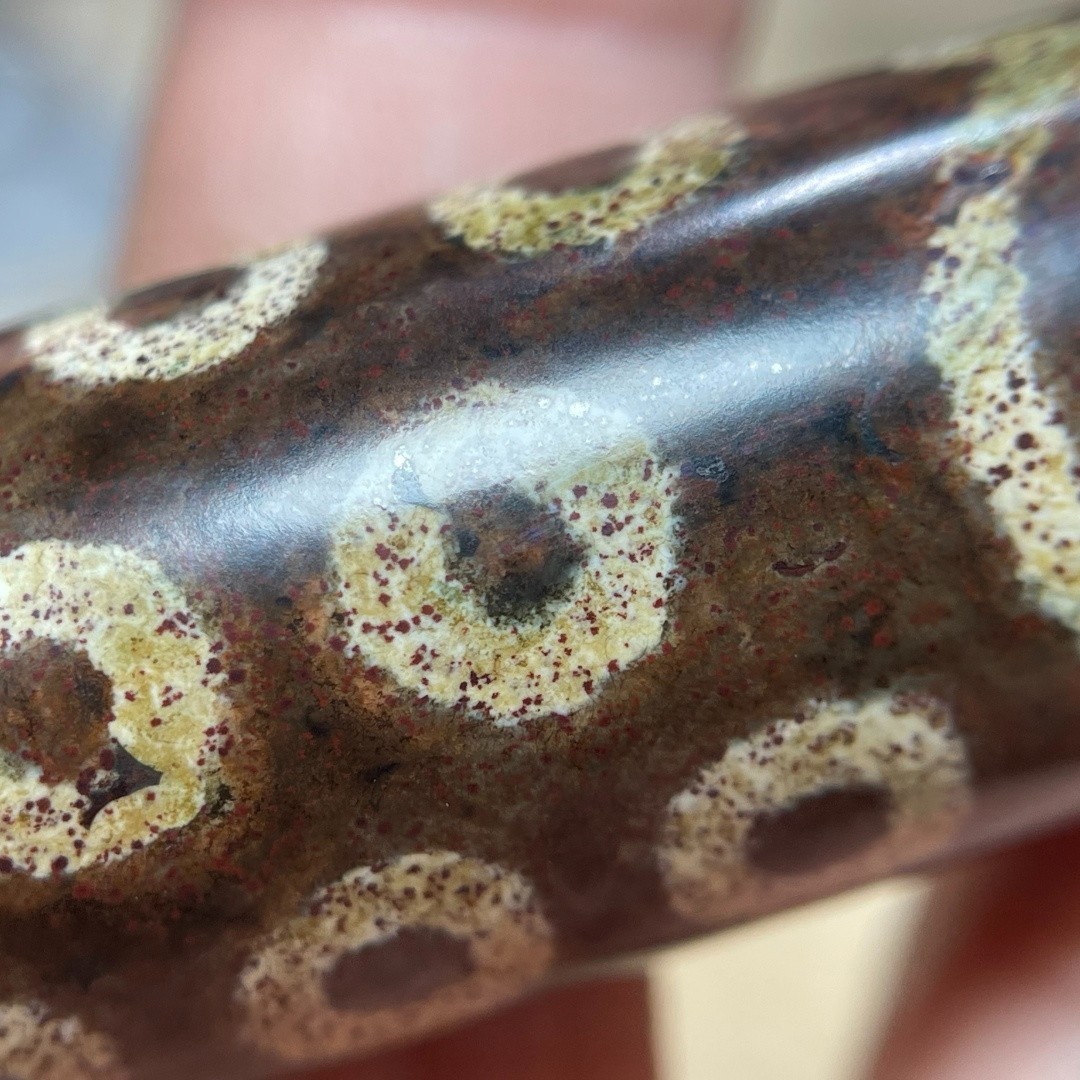 Tibetan Nepalese Himalayan Bead Ancient agate Old Dzi Talisman 21eye Bead Amulet