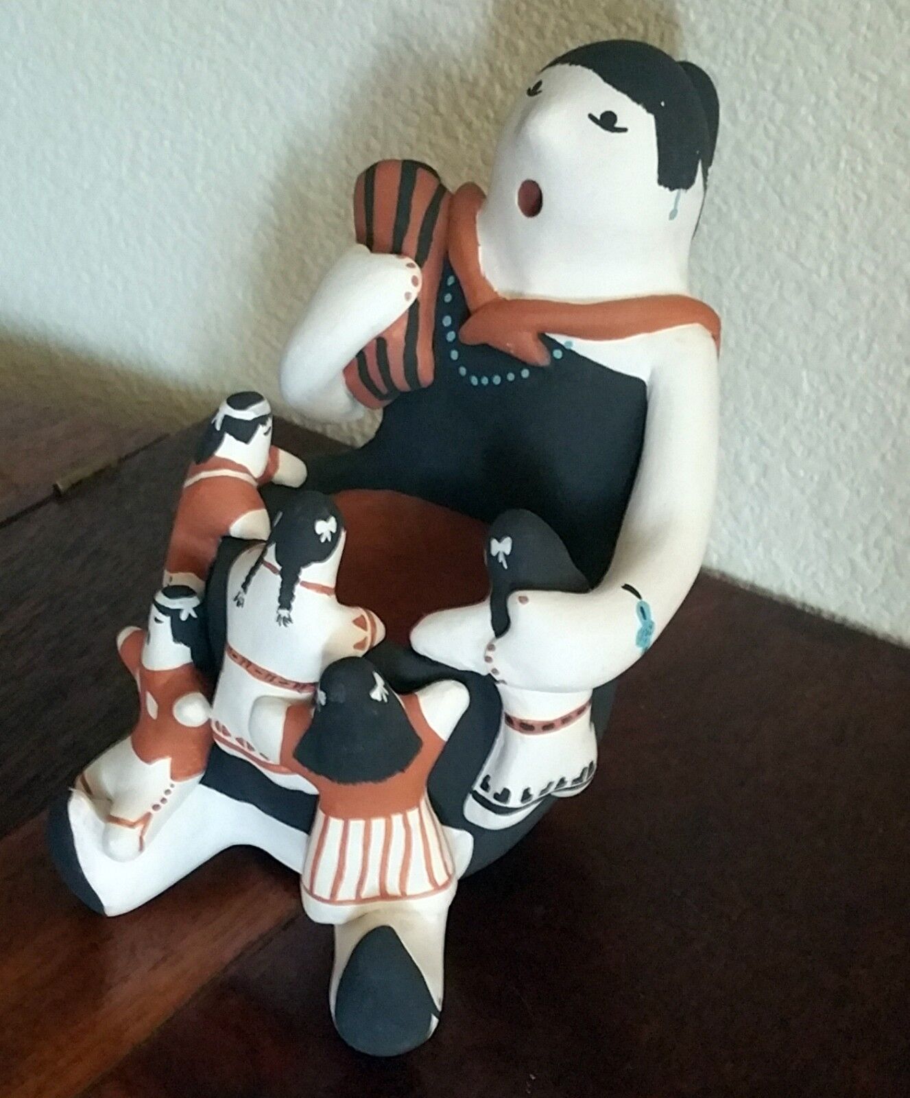  Mother Story Teller  Native American Large Clay Figurine~ Carol Suina ~ Cochiti