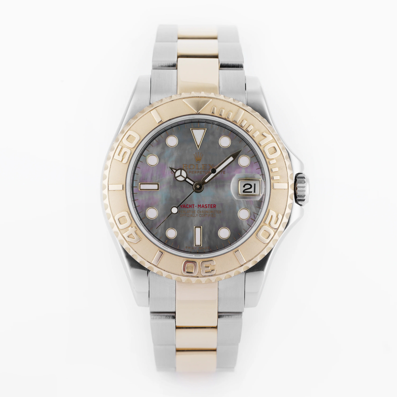 Rolex Yacht-Master Midsize 35mm | REF. 168623 | Black Mother of Pearl Dial | Sta