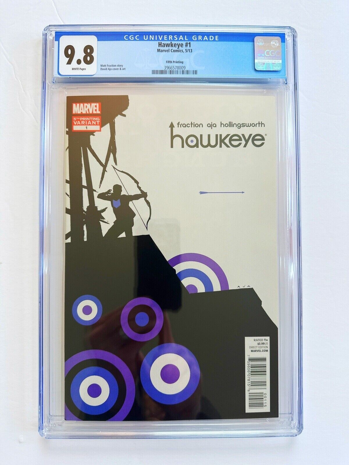 ONLY CGC 9.8 ON CENSUS Rare Hawkeye #1 (2012)David Aja CGC 9.8 Fifth Printing ONLY CGC 9.8 ON CENSUS Rare Hawkeye #1 (2012)David Aja CGC 9.8 Fifth Printing