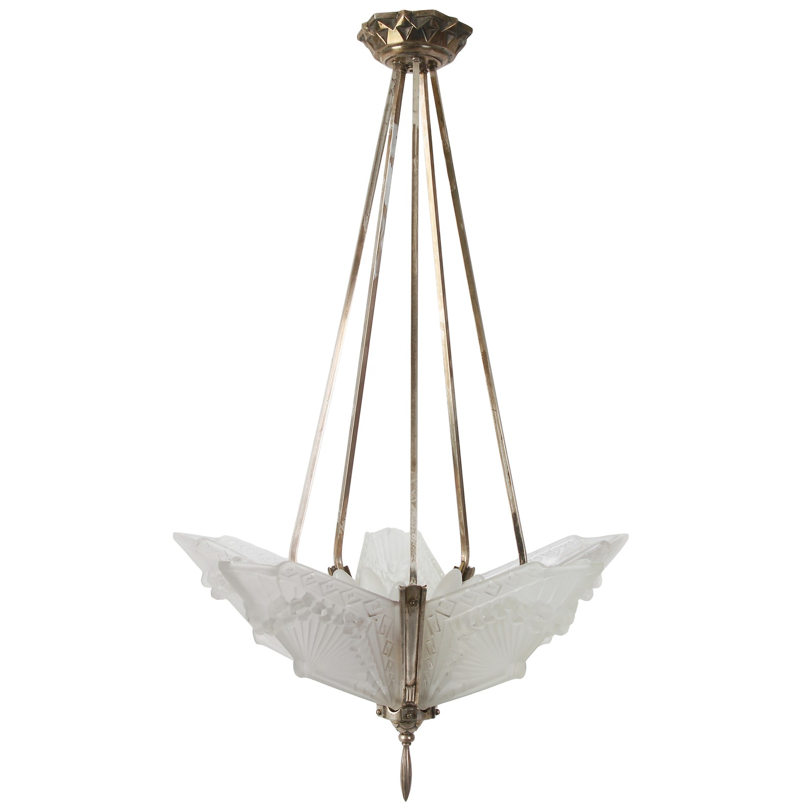 Chandelier in the Art Deco style, Charles Schneider, France, 1920s - 1930s