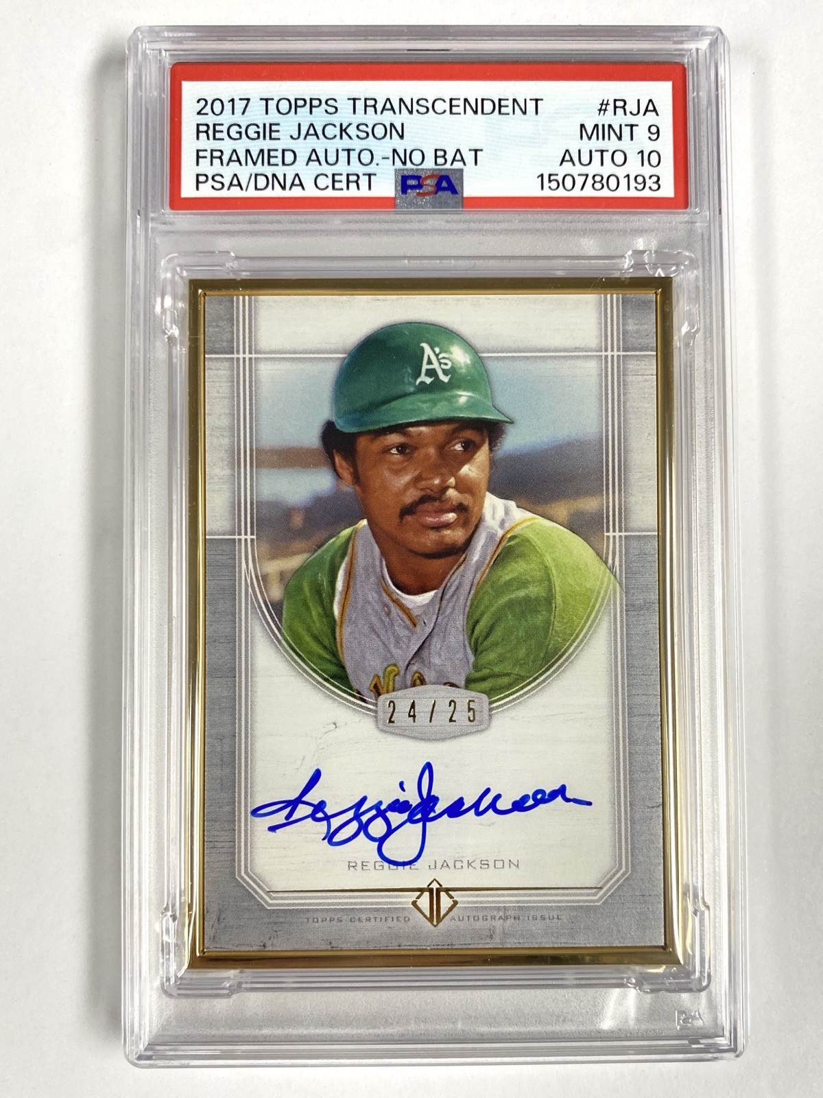 2017 Topps Transcendent Reggie Jackson Framed Auto #RJA - PSA Auto Gem Mint 10 2017 Topps Transcendent Reggie Jackson Framed Auto #RJA - PSA Auto Gem Mint 10