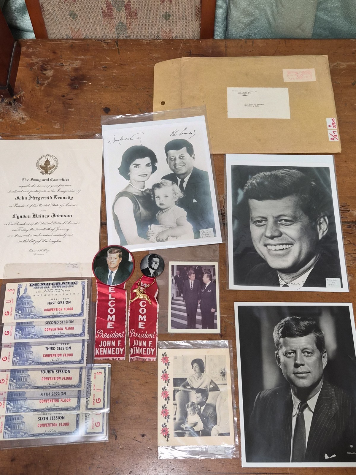 1960 John F Kennedy Political Memorabilia Photos & Autographs Lot 1960 John F Kennedy Political Memorabilia Photos & Autographs Lot