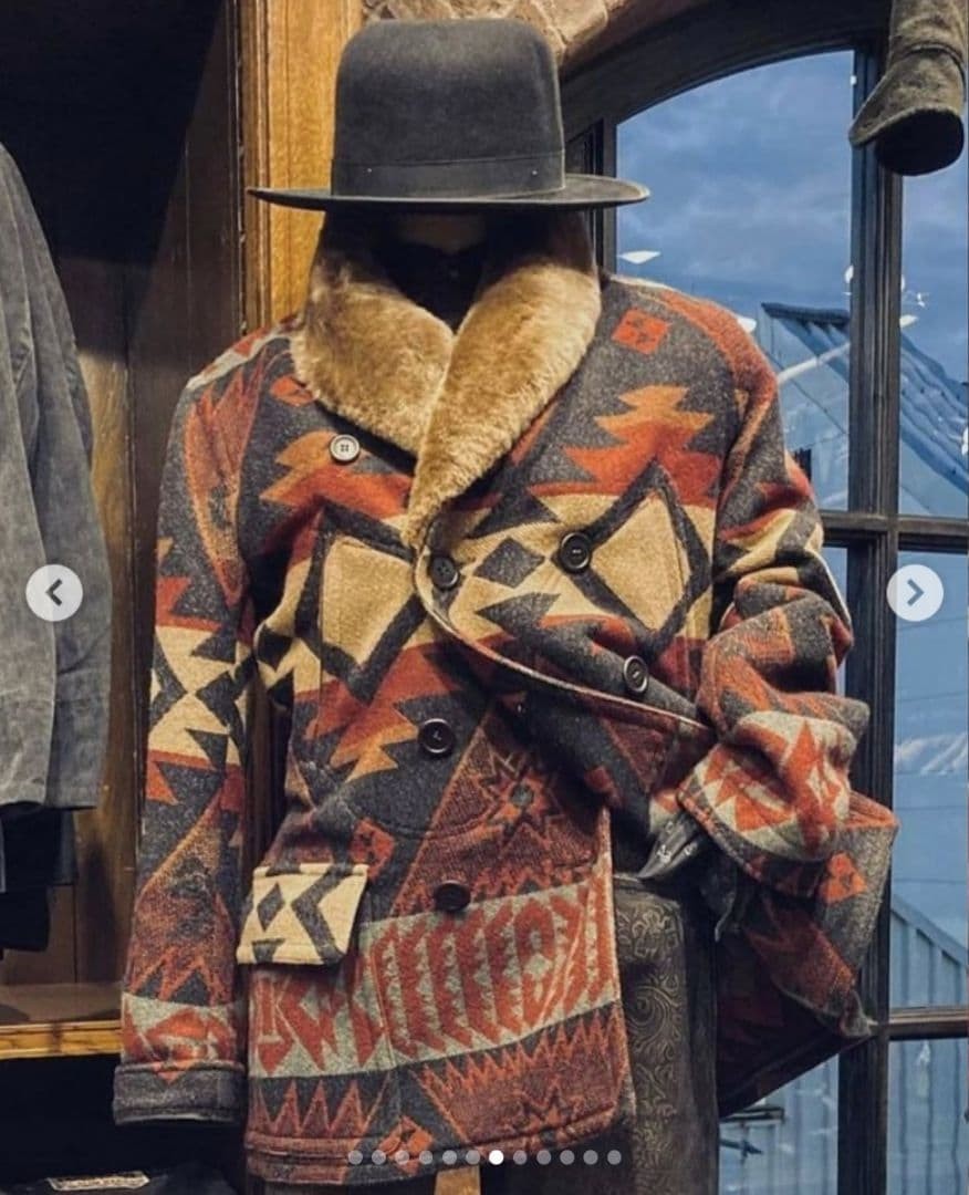RRL Shearling Lunch Jacket Native Vintage 40S 50S Men Rare Ralph Lauren Model Li RRL Shearling Lunch Jacket Native Vintage 40S 50S Men Rare Ralph Lauren Model Li