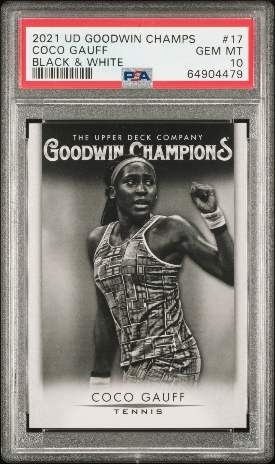 2021 GOODWIN CHAMPIONS BLACK & WHITE #17 COCO GAUFF PSA 10 2021 GOODWIN CHAMPIONS BLACK & WHITE #17 COCO GAUFF PSA 10