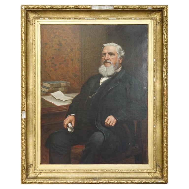 HERBERT WILLIAM PIPER (BRITISH, 1846-1921) SIGNED OIL PAINTING OF A TOWN CLERK HERBERT WILLIAM PIPER (BRITISH, 1846-1921) SIGNED OIL PAINTING OF A TOWN CLERK