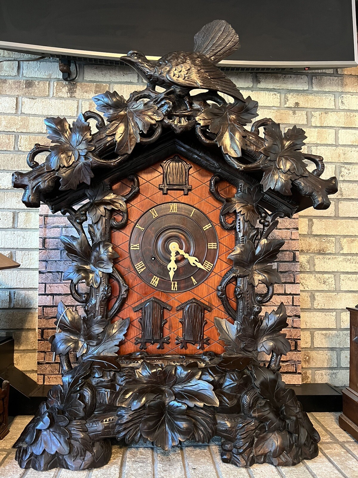 Rare Vintage/Antique Giant Mantle/Floors Trumpeter Cuckoo Clock Rare Vintage/Antique Giant Mantle/Floors Trumpeter Cuckoo Clock