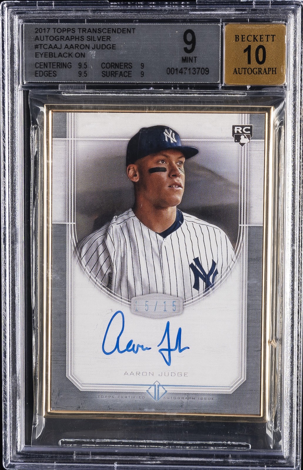 2017 TRANSCENDENT AUTOS SILVER AARON JUDGE BGS 9 2017 TRANSCENDENT AUTOS SILVER AARON JUDGE BGS 9