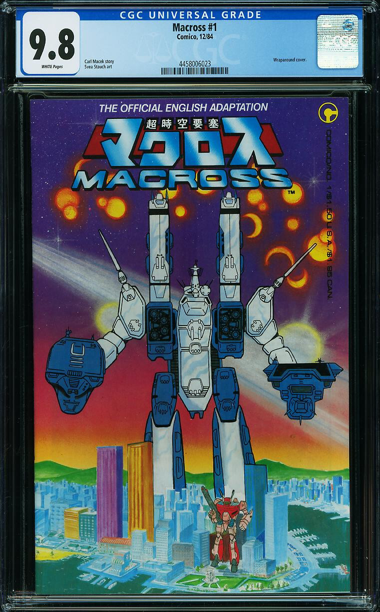 Macross #1 CGC 9.8 Comico 1984 Movie Robotech TV Show - RARE - Q10 423 cm Macross #1 CGC 9.8 Comico 1984 Movie Robotech TV Show - RARE - Q10 423 cm