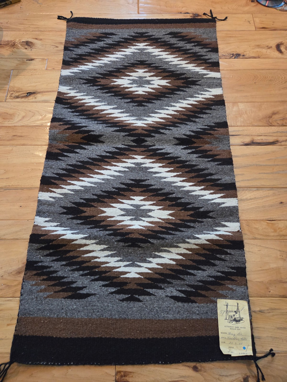 Authentic Hand Woven Navajo Rug by Weaver Mary Lee, Style 