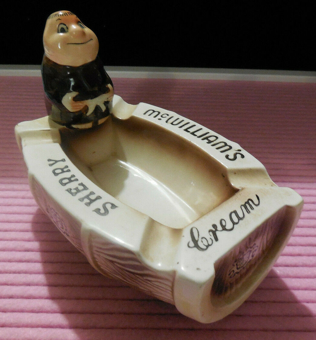 Vintage McWilliam's Sherry Ashtray - Monk Friar - Made In Japan