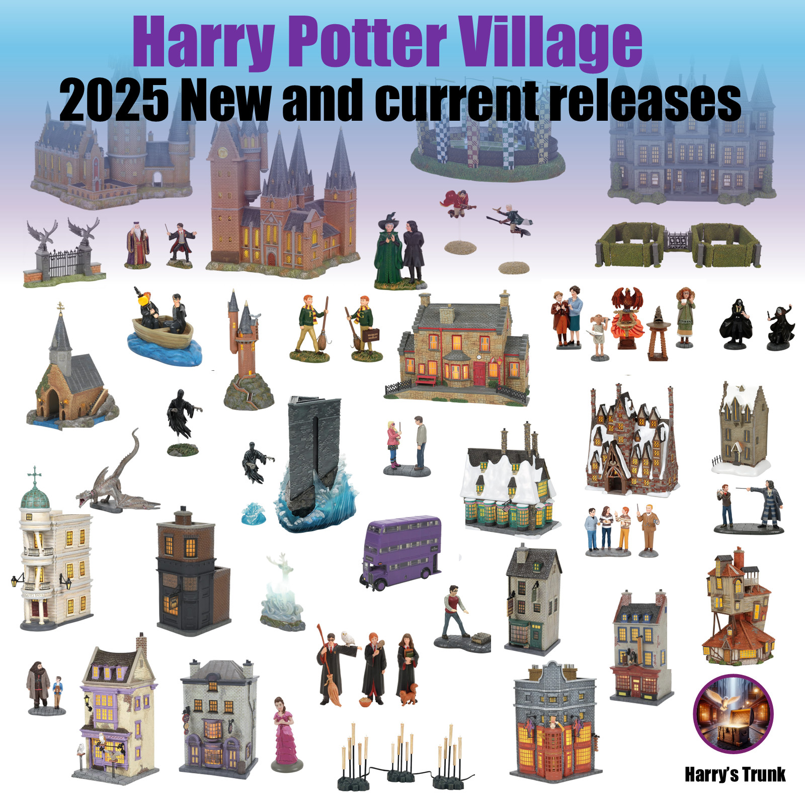 Harry Potter Village 2025 Complete Collection 40 Boxes, 19 Buildings, 21 Figures Harry Potter Village 2025 Complete Collection 40 Boxes, 19 Buildings, 21 Figures