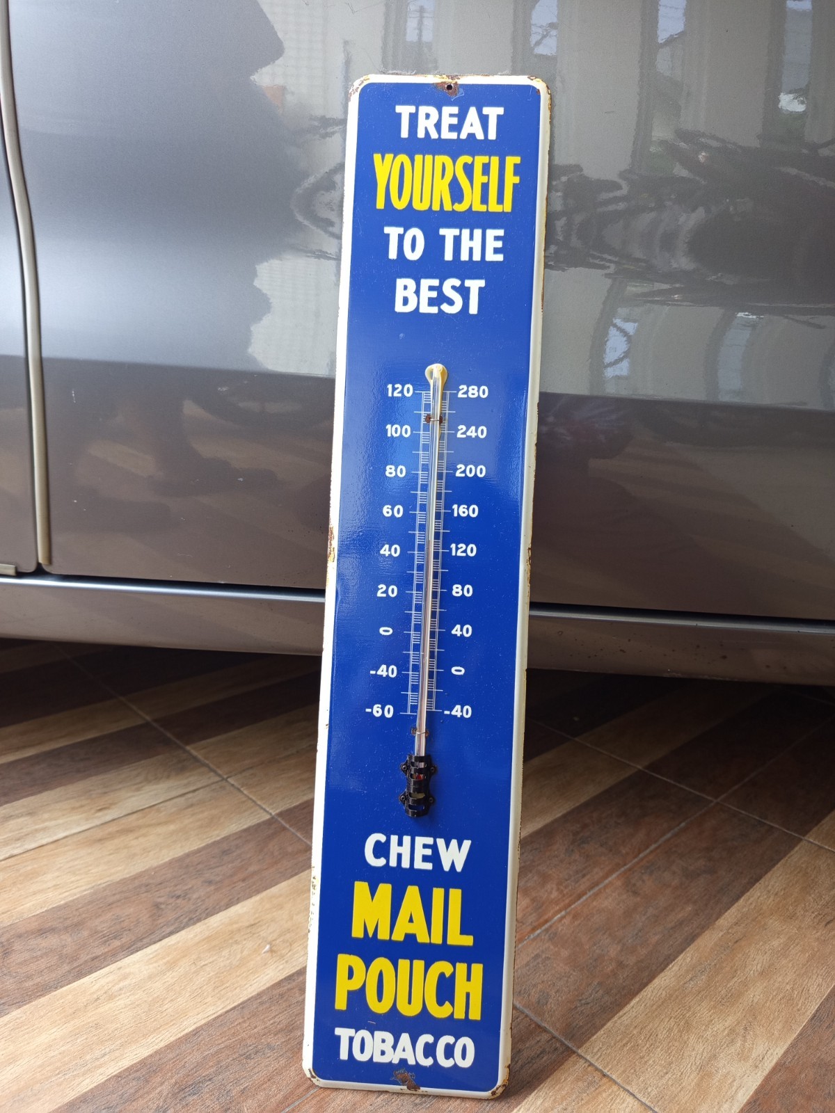 Mail Pouch Tobacco Glass Thermometer Metal Sign Treat Yourself To The Best 28x5 Mail Pouch Tobacco Glass Thermometer Metal Sign Treat Yourself To The Best 28x5