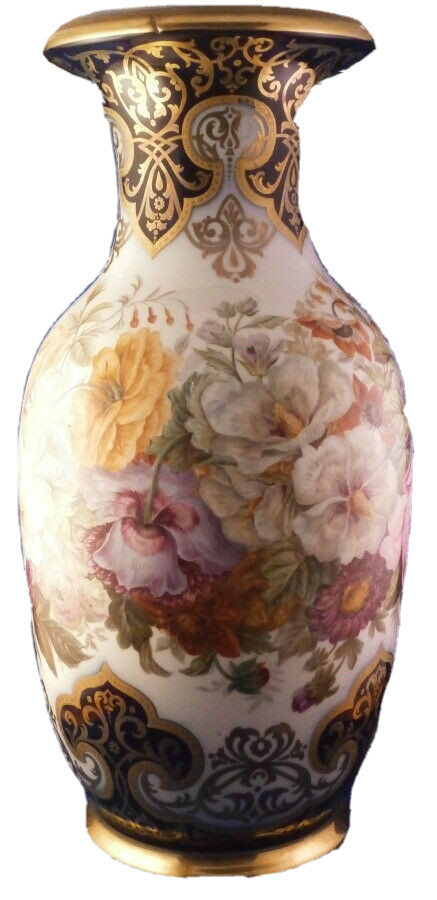 Large Antique 19thC French Bayeux / Valentine Porcelain Vase Porcelaine France Large Antique 19thC French Bayeux / Valentine Porcelain Vase Porcelaine France