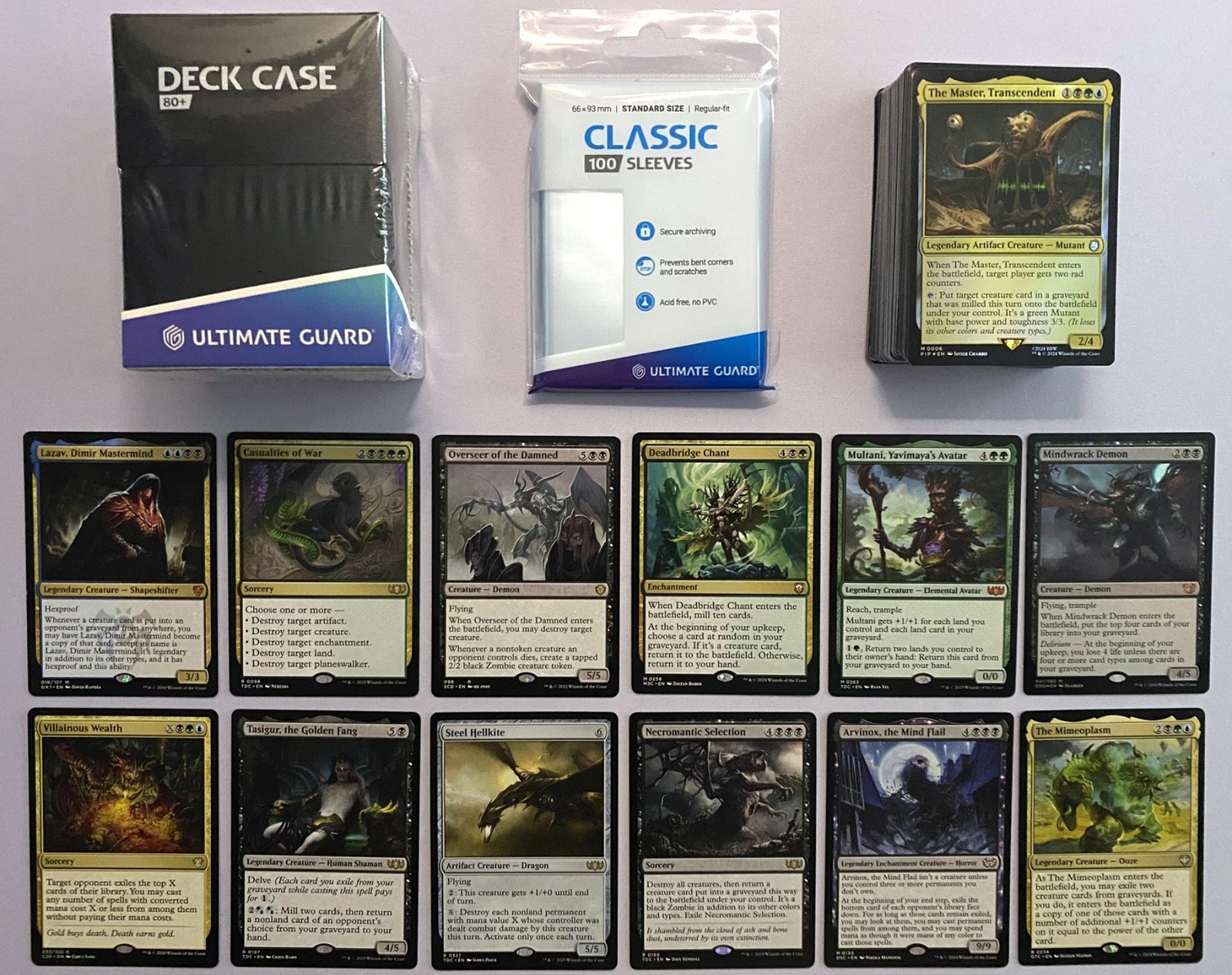MTG Commander Deck The Master Transcendent Sultai Grave Theft 1 Box 100 Sleeves MTG Commander Deck The Master Transcendent Sultai Grave Theft 1 Box 100 Sleeves
