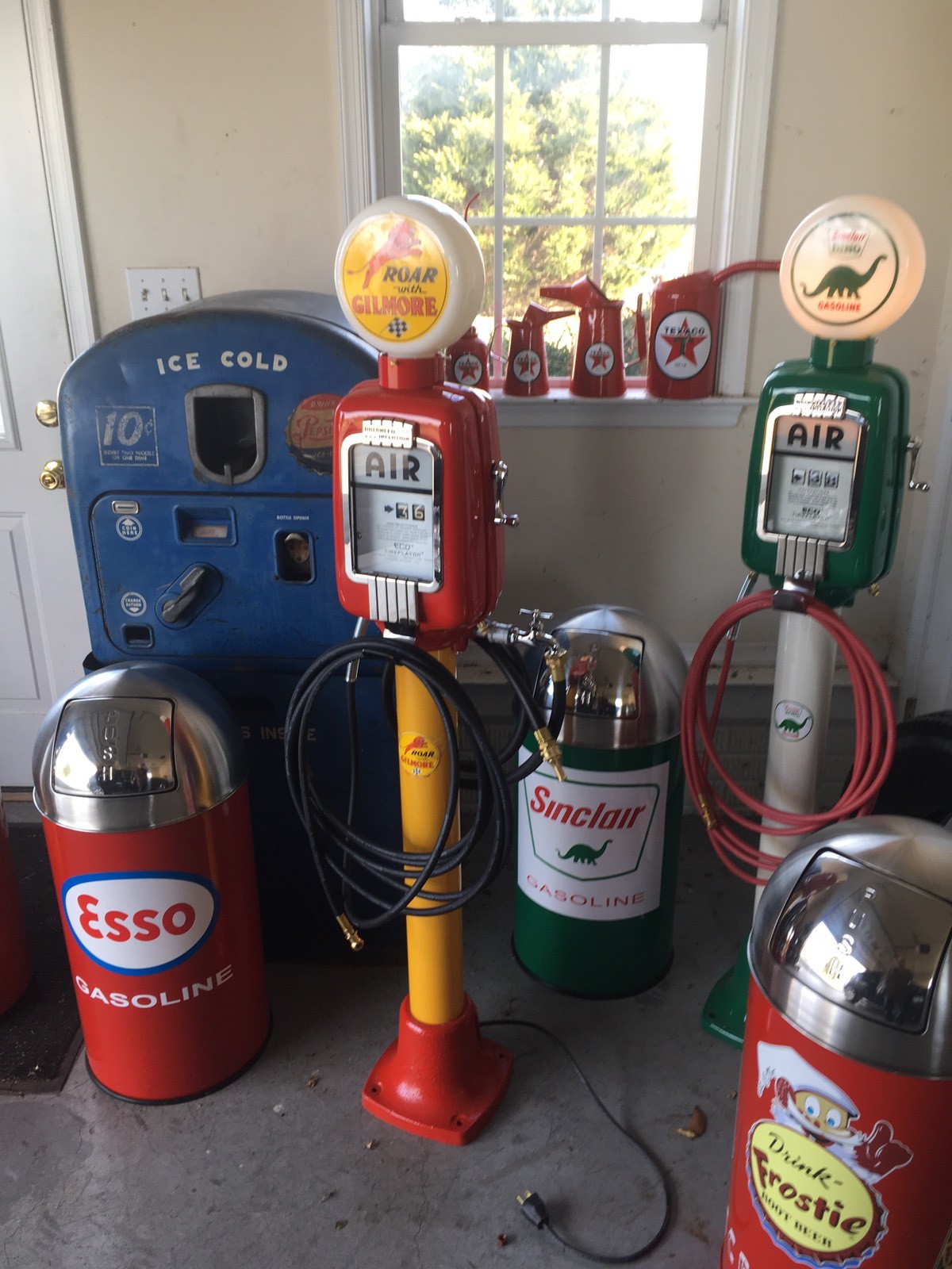 Vintage Eco Air Meter Gas Oil ROAR WITH GILMORE Restored With Lights Gas Station