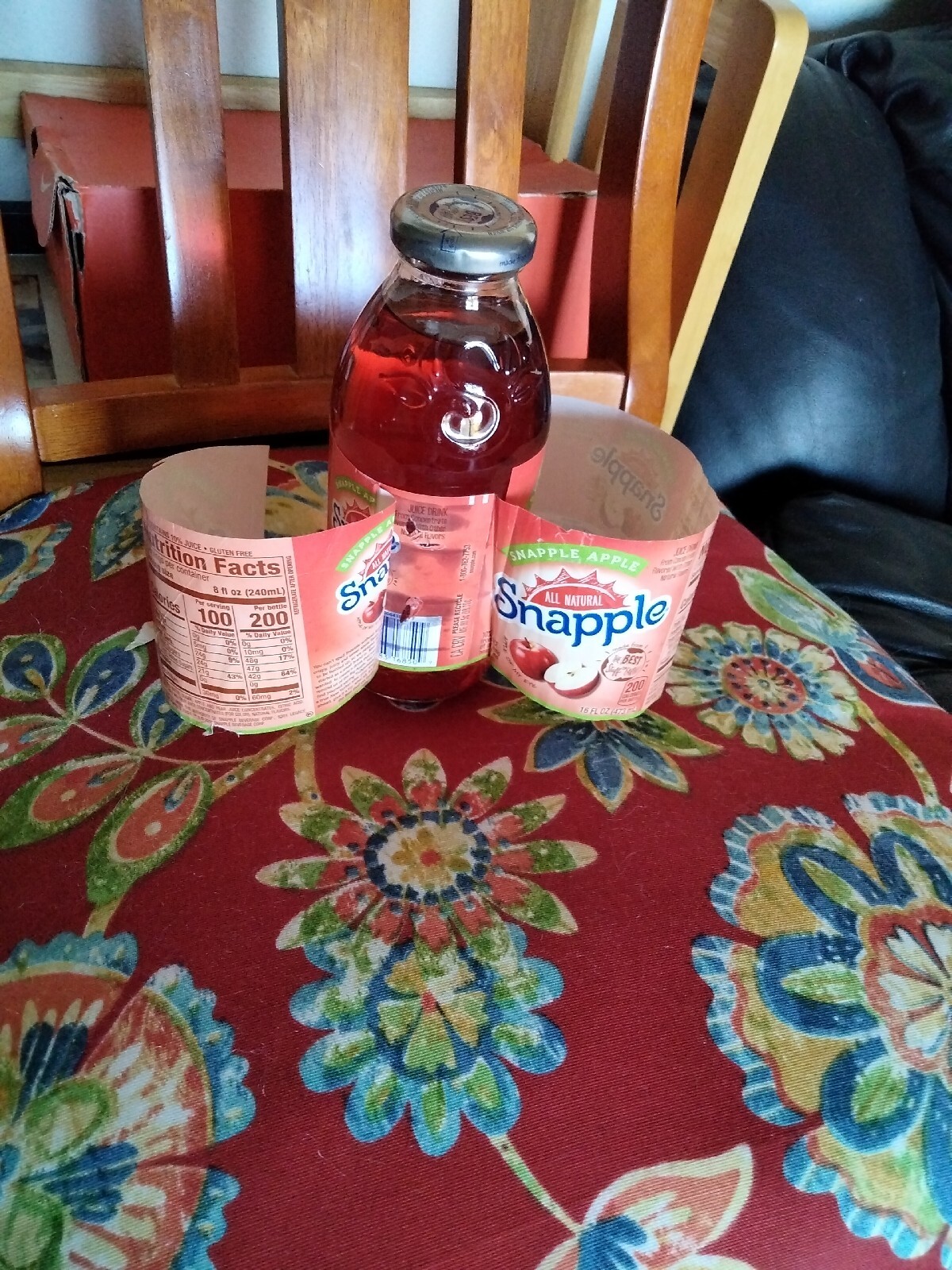 Snapple Apple RARE Label Misprint Glass Bottle Unopened Snapple Apple RARE Label Misprint Glass Bottle Unopened
