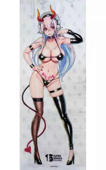 Santa Tsuji Super Sonico Life-size Tapestry 70×180cm 15th Anniversary anime