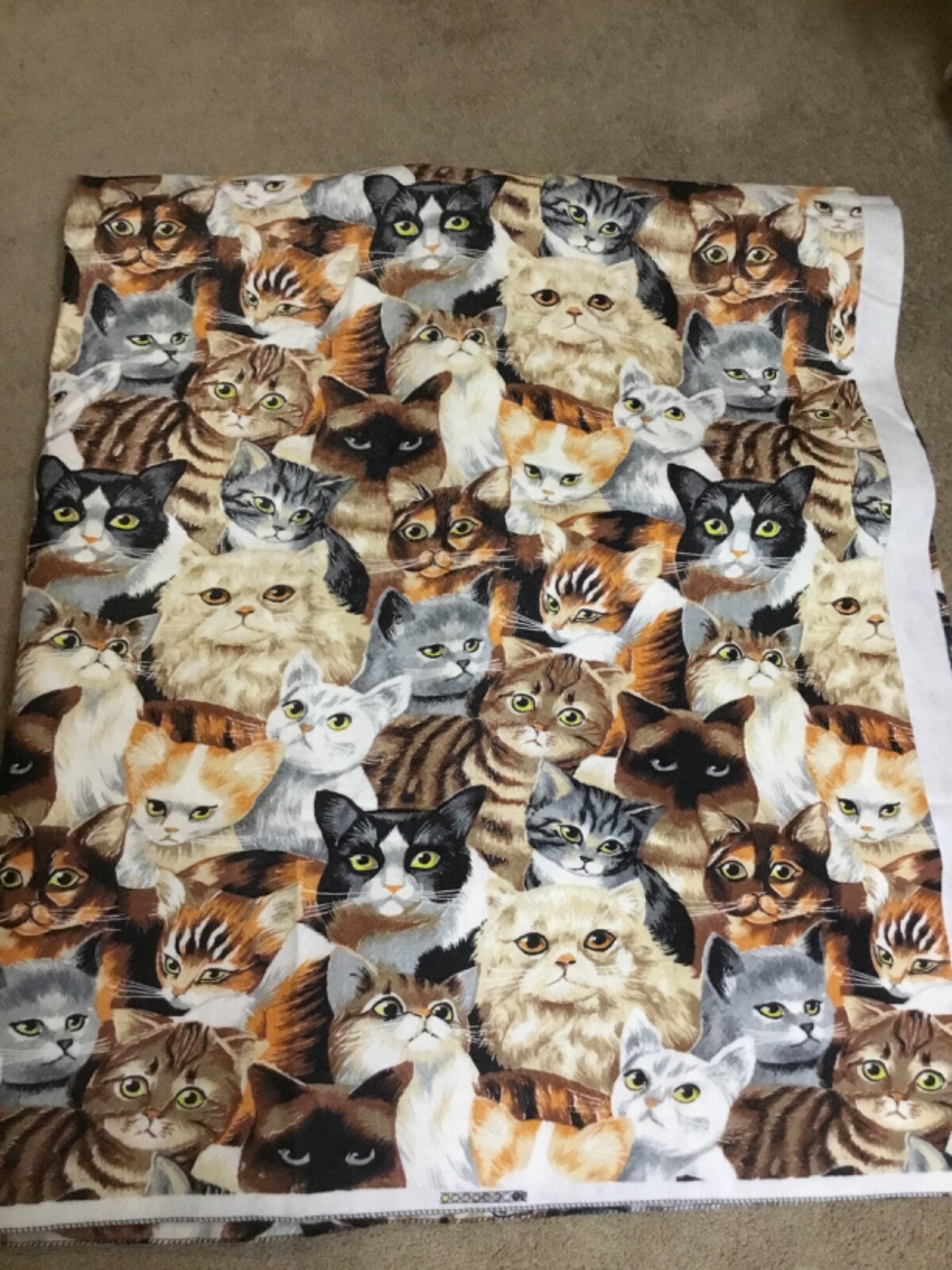 Vtg 80s AOP Cat KING Comforter Blanket. BRAND NEW Huge Made In USA One Of Kind Vtg 80s AOP Cat KING Comforter Blanket. BRAND NEW Huge Made In USA One Of Kind