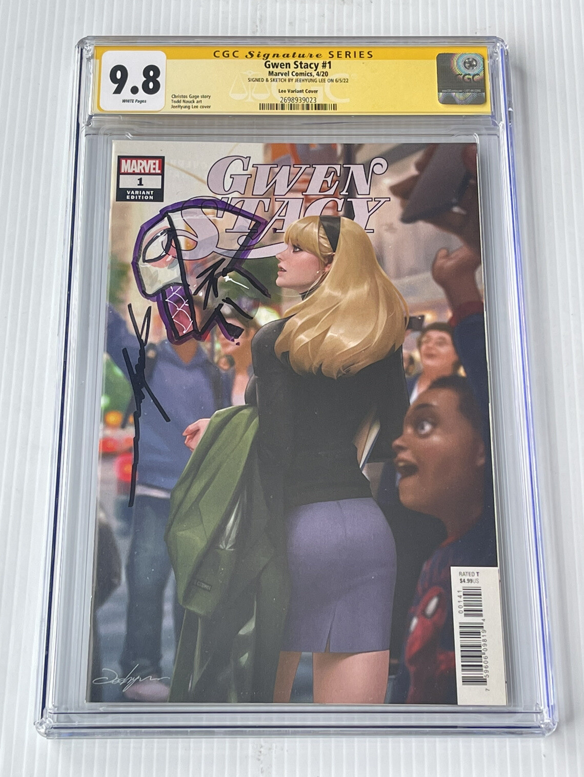 Six Signed/Sketch Autographed COMIC Books by Jeehyung Lee and Clayton CGC 9.8 Six Signed/Sketch Autographed COMIC Books by Jeehyung Lee and Clayton CGC 9.8
